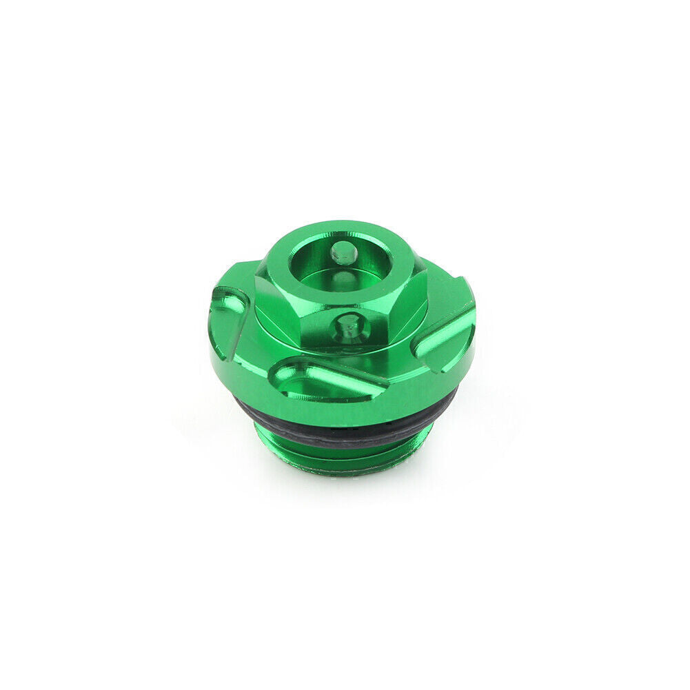 for Kawasaki KX250 KX250F KLX450R KX450F 1x Green Engine Oil Fill Plug Screw Cap Q