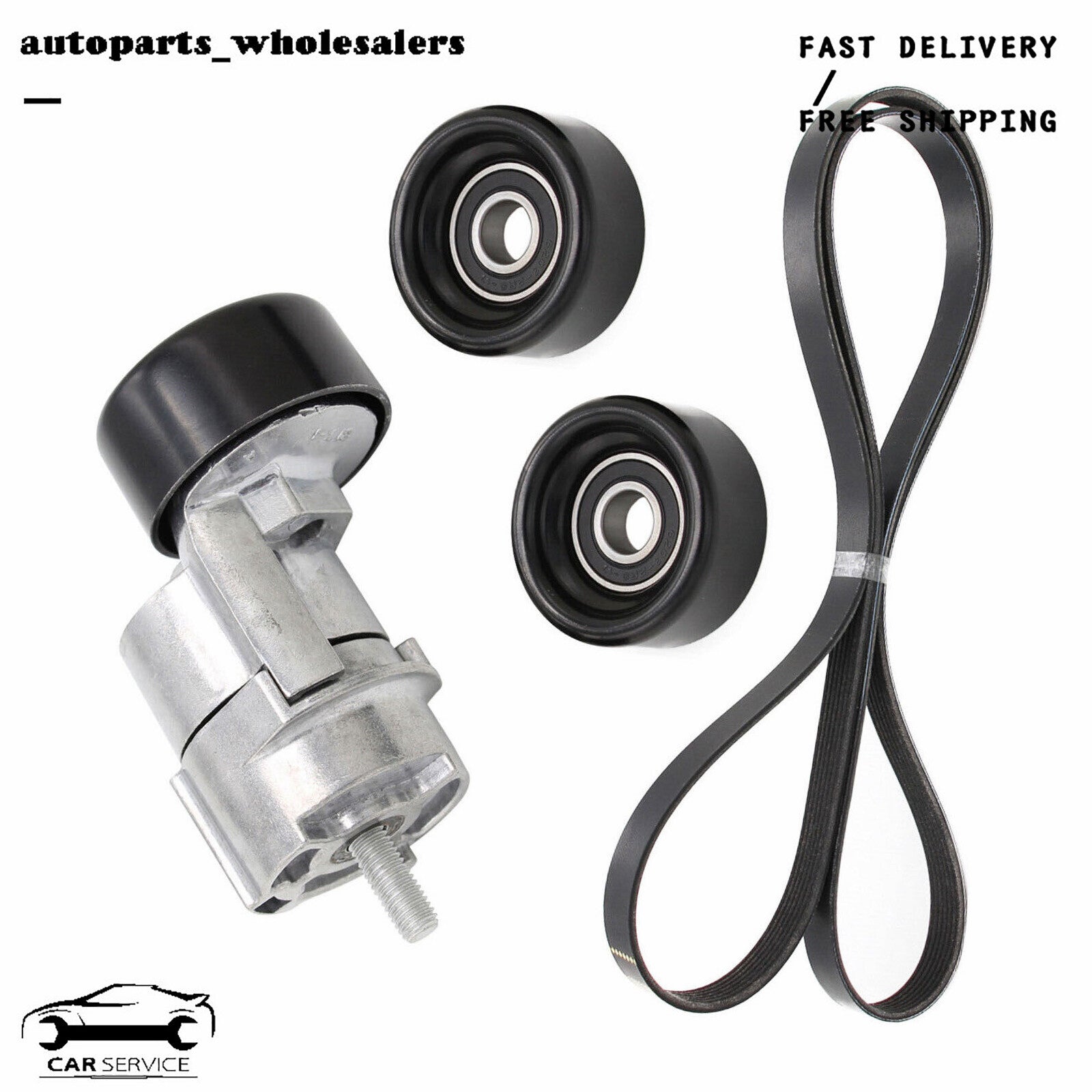 Snake belt tensioner pulley kit for 2006-2010 Sonata Optima Rondo 2.4L Q
