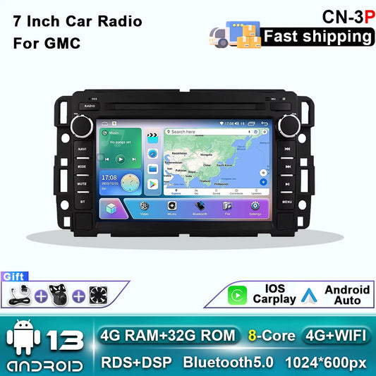 Android Auto CarPlay Car Radio for Chevrolet Silverado for GMC GPS Multimedia Player