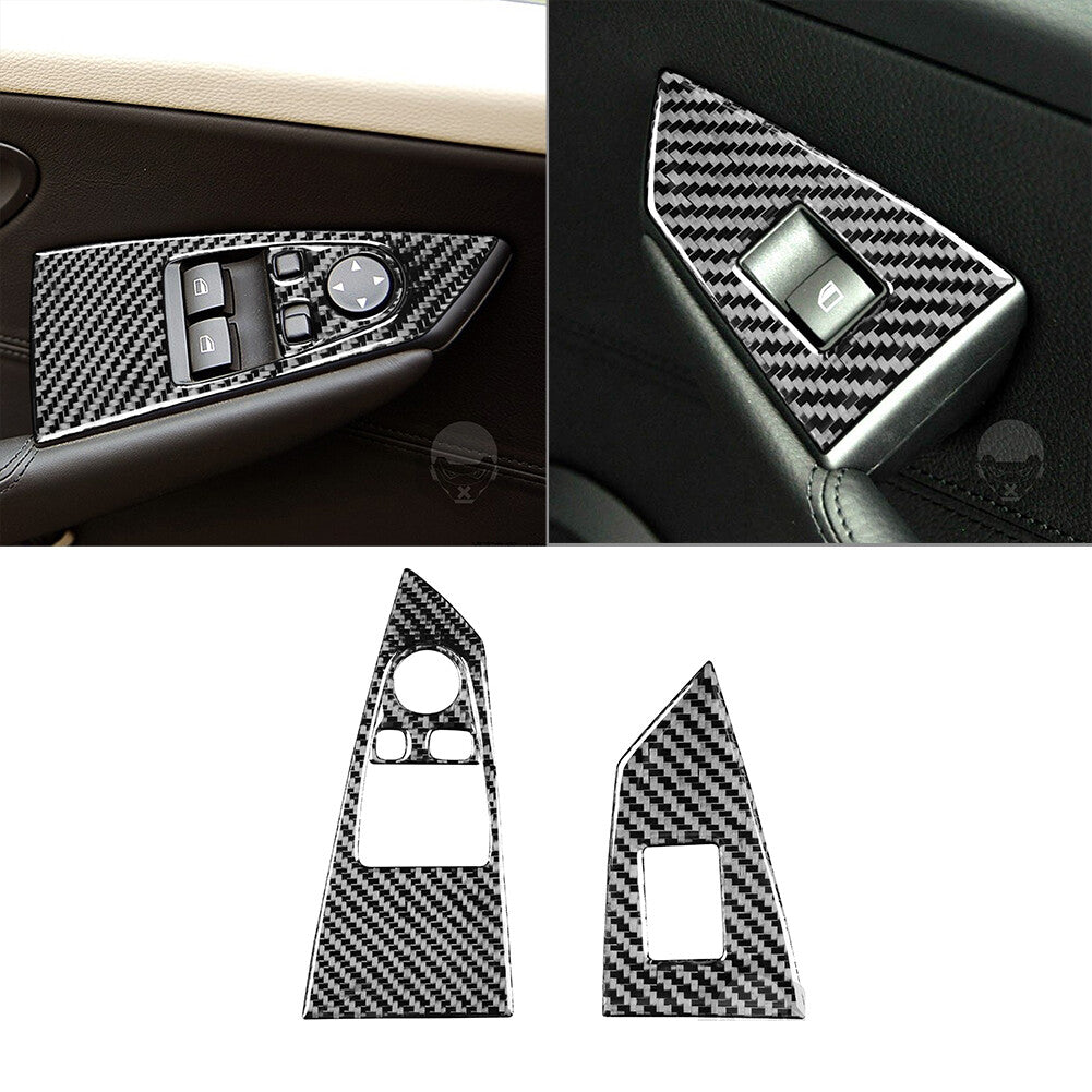 2X Carbon Fiber Rear Air Vent Outlet Frame Cover Trim For Hilux 2015-2021 v