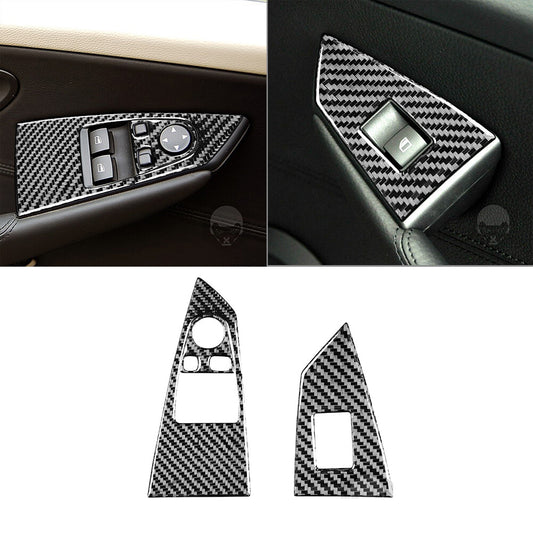2X Carbon Fiber Rear Air Vent Outlet Frame Cover Trim For Hilux 2015-2021 v