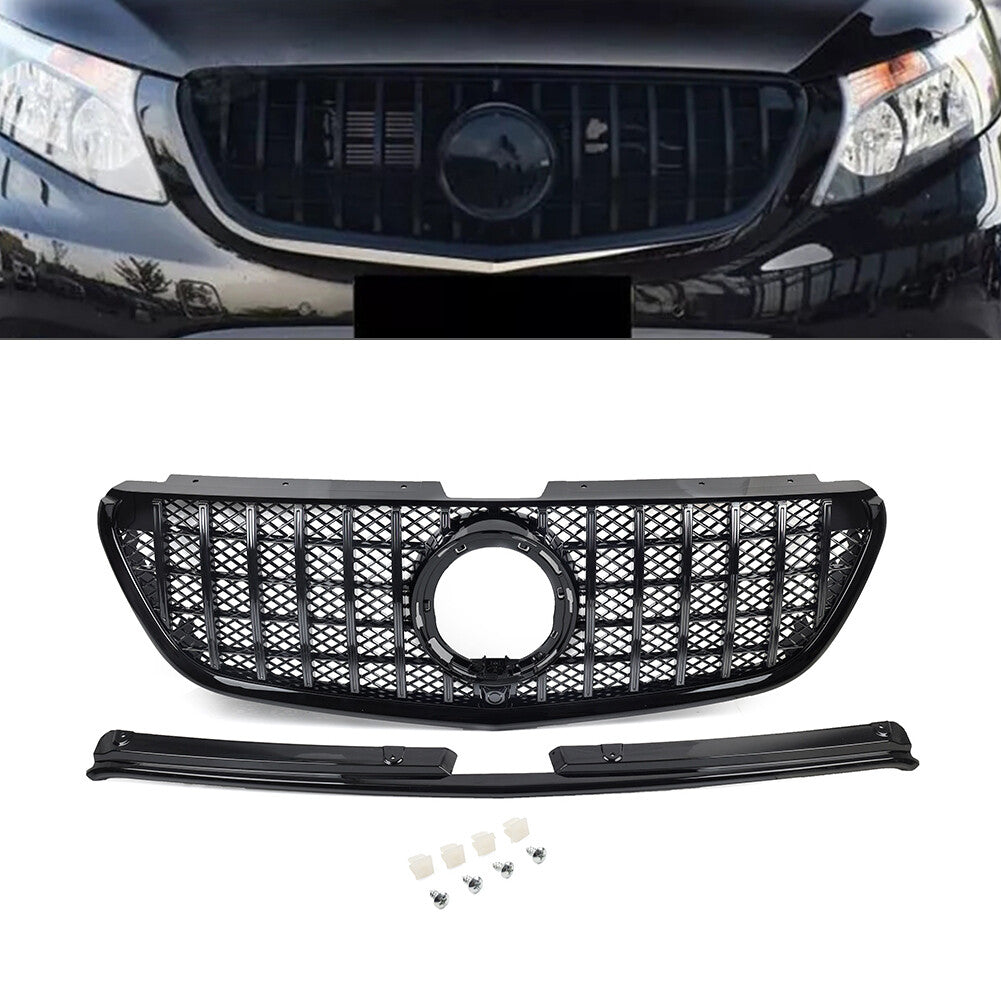 GTR Style Front Bumper Radiator Hood Grille for Benz W447 Metris Vito 2016+