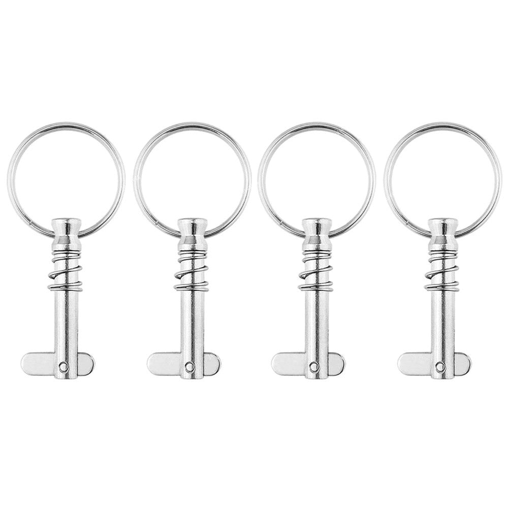 4Pcs Stainless Steel Quick Release Pins 1/4 With Pull Ring For Boat Bimini Top Q