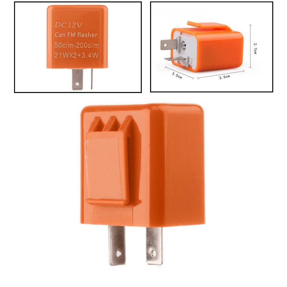 Adjustable Motorcycle LED Flasher Relay Turn Signal Indicator Flash 2 Pin 12V