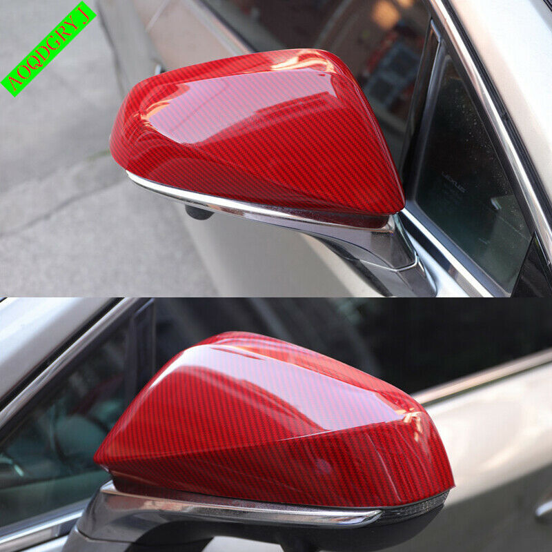 Red Carbon Fiber Side Rearview Mirror Trim Cover for LEXUS NX200t300h 2015-2021