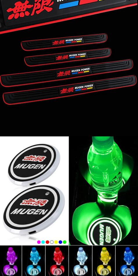 Car door and window protection sticker panel LED cup roller coaster Mugen for Honda