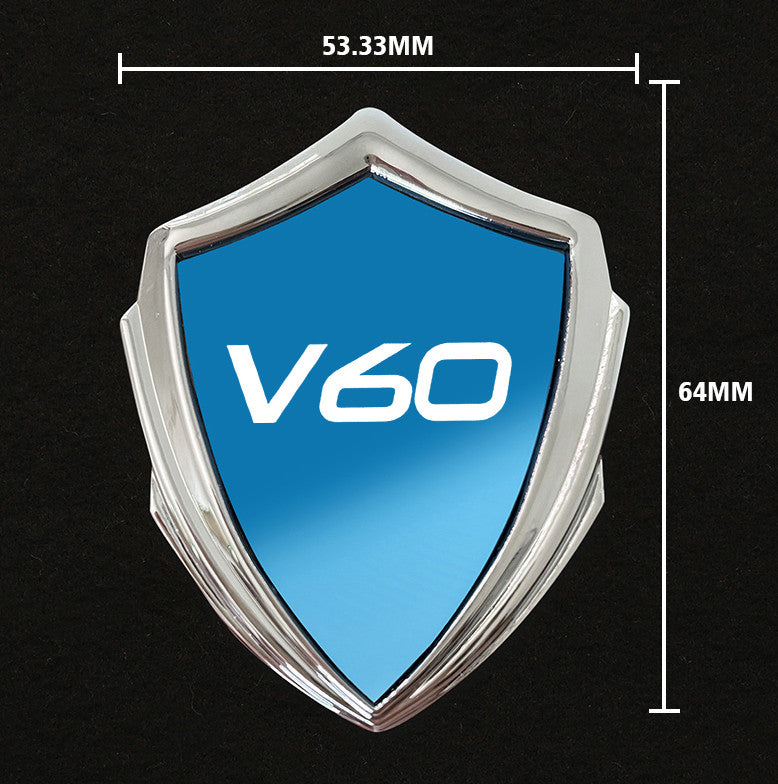 Suitable for Volvo V60 rear window cover side badge sticker decal badge in blue and silver