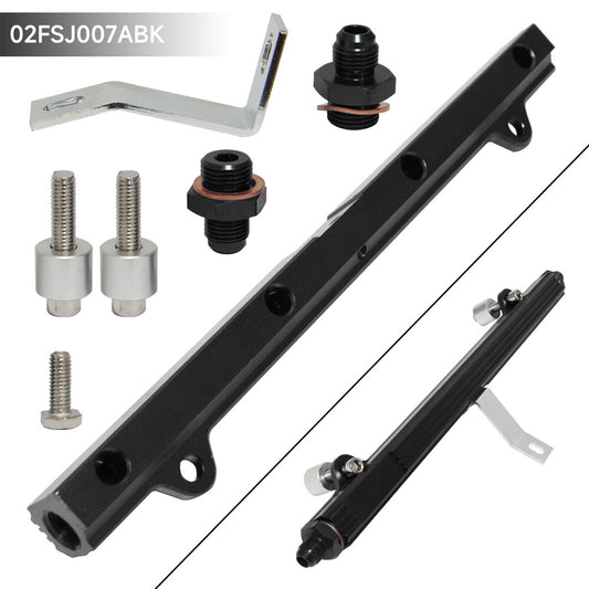 High Flow Top Feed Injector Fuel Rail for Mitsubishi Lancer EVO 4-9 4G63 Black