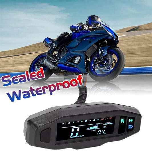 Motorcycle LCD Speedometer Digital Odemeter for Mini Universal RPM Electric Meter