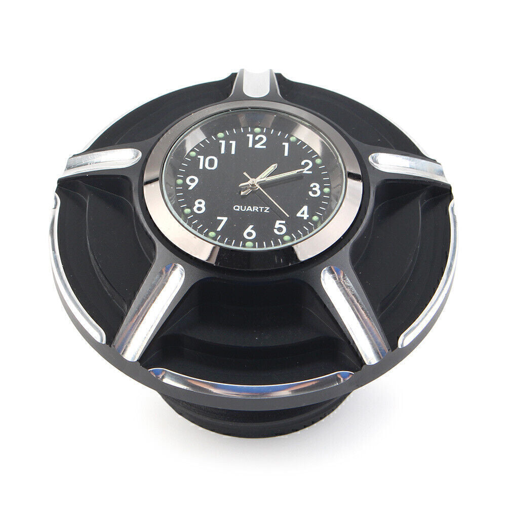 for Harley Dyna Softail Motorcycle Aluminum Fuel Tank Gas Cap Cover with Watch Q