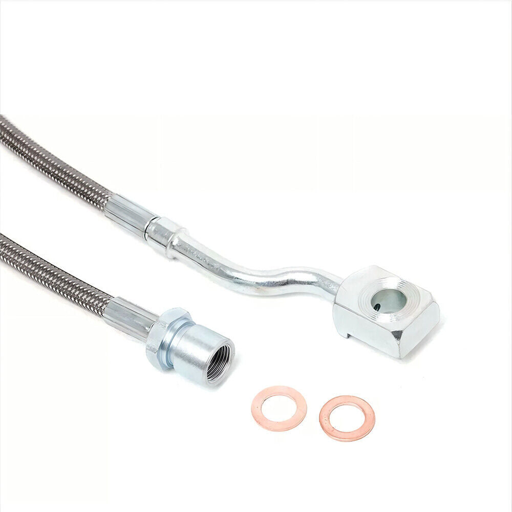 2PCS 89370 Front Steel Extended Brake Lines for Chevy Silverado 1500 2/3500 HD Q