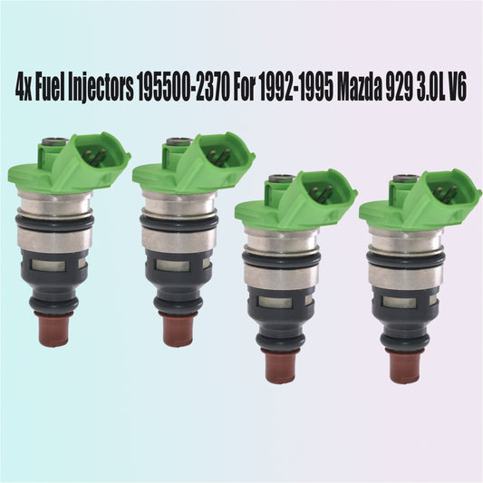 Set of 4 Fuel Injectors 195500-2370 For 1992-1995 for Mazda 929 3.0L V6