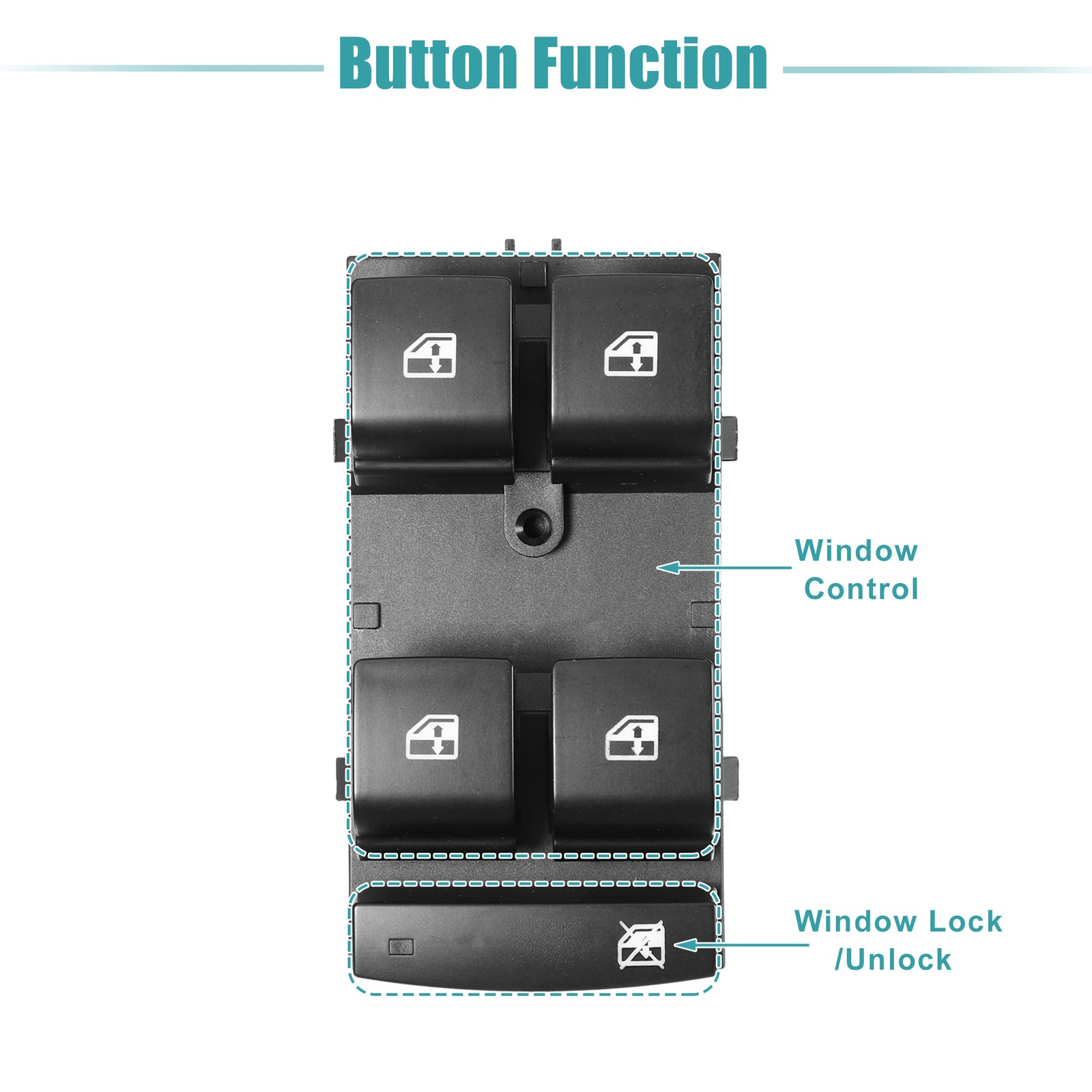 for Chevrolet for Cruze Ltd. 2016 Black No. 20917577 1 Set of Power Window Switches