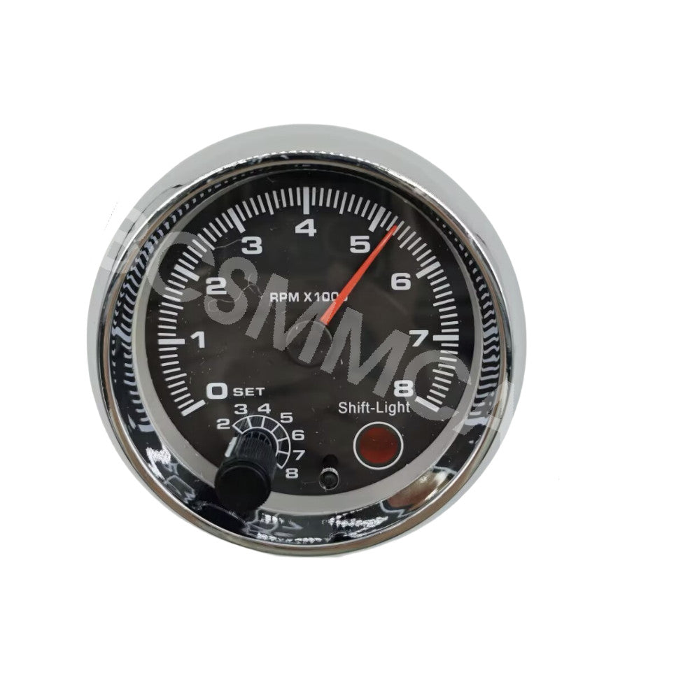 Car Tachometer Gauge 7 Color Backlight 0-8000 RPM Meter Shift Light Adjustable Q