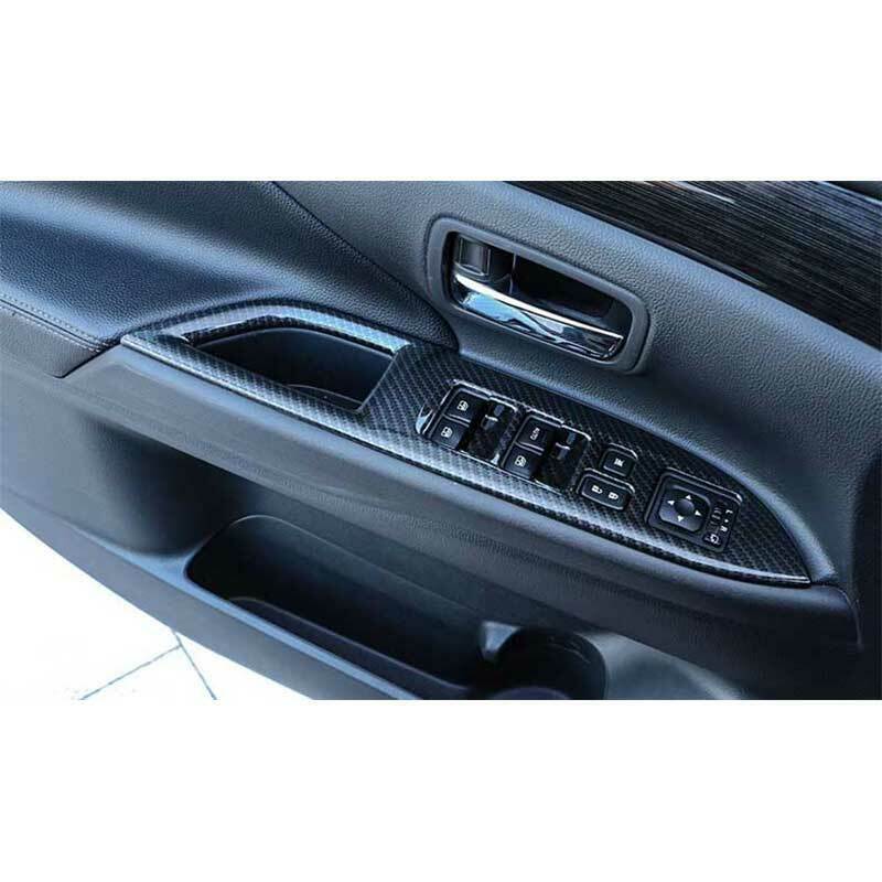 for Mitsubishi Outlander 13-21 Carbon Fiber Window Lift Switch Panel Trim Cover