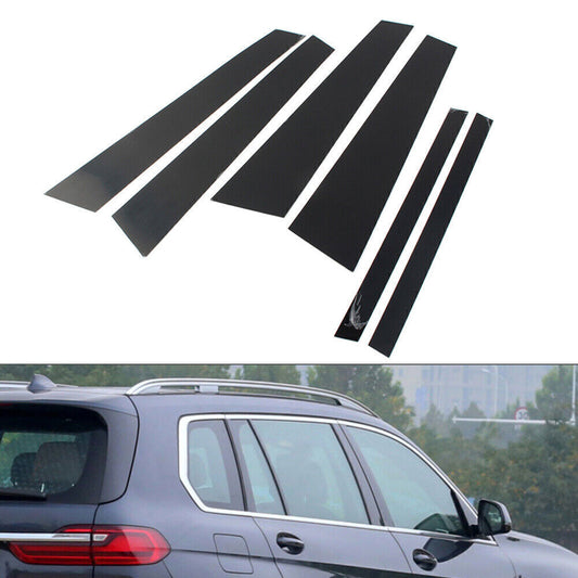 for BMW X7 G07 19-2024 Piano Black Pillar Posts Door Window Molding Strip Trims