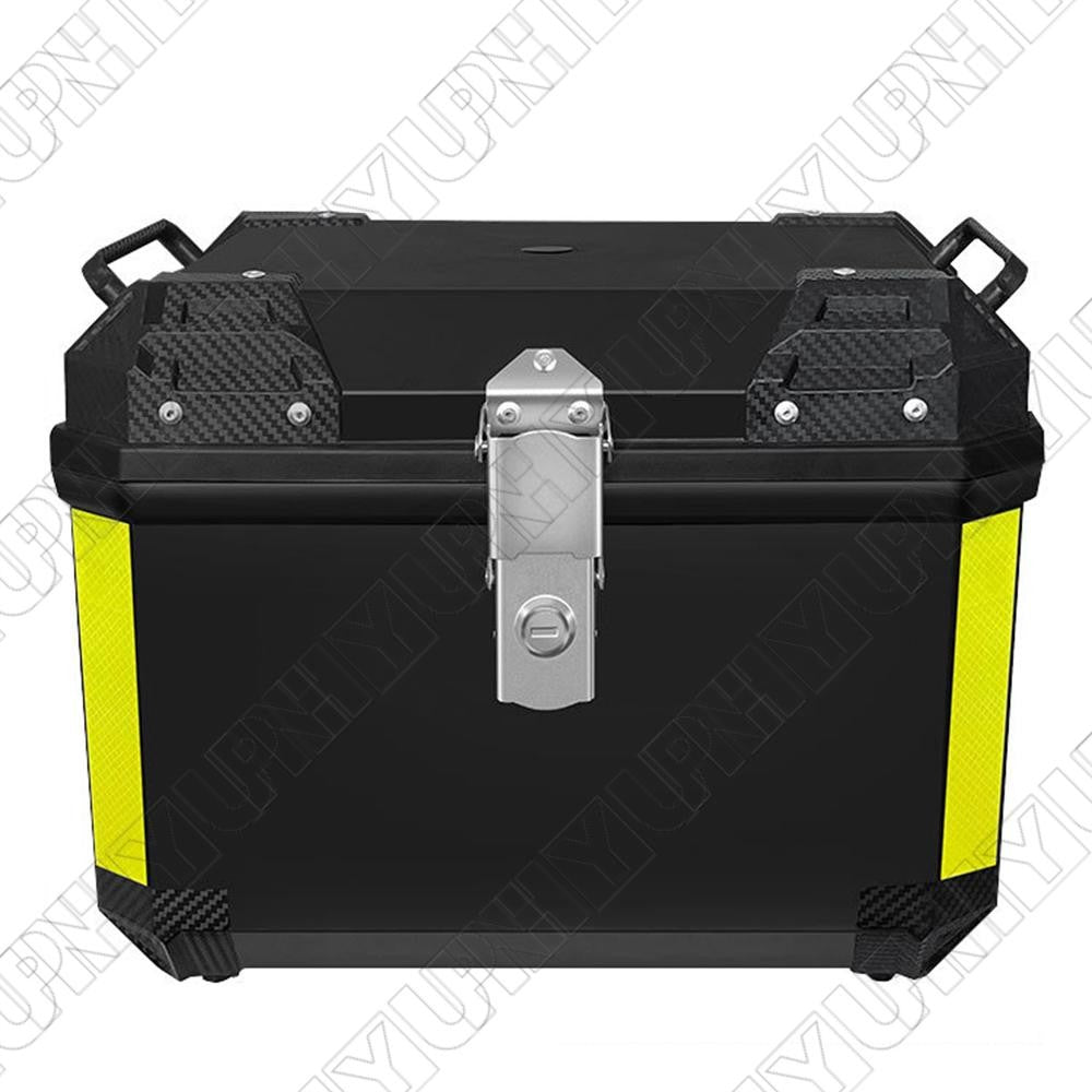 45L Black Motorcycle Helmet Waterproof Box Rear Luggage Tool Box with lining Q