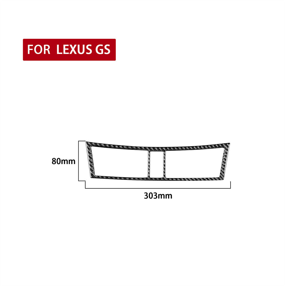 Soft Carbon Fiber Central Air Vent Outlet Panel Cover Fit for Luxus GS 2006-2011
