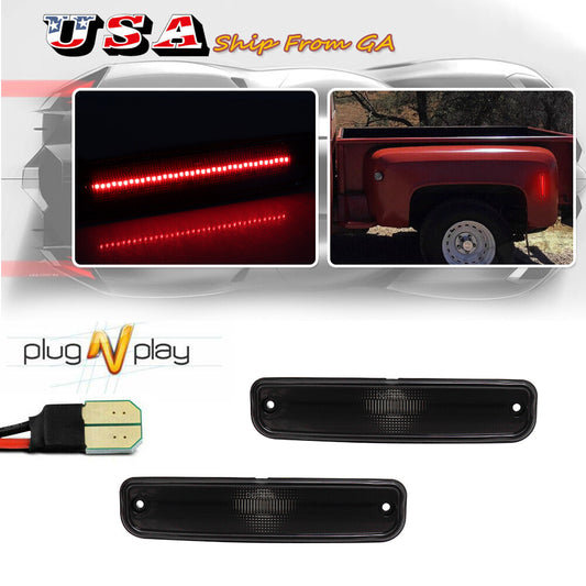 Side marker lamp set is suitable for 73-80 Blazer Suburban Jimmy GM pickup with red LED- v