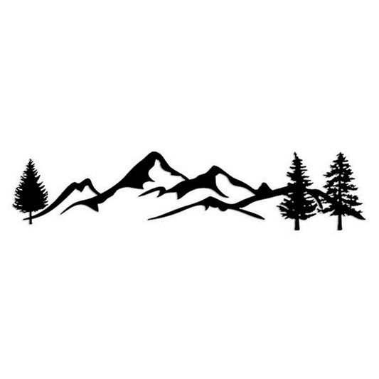 1pcs Car Decal Decoration Accessories Black Tree Mountain Sticker for SUV Camper