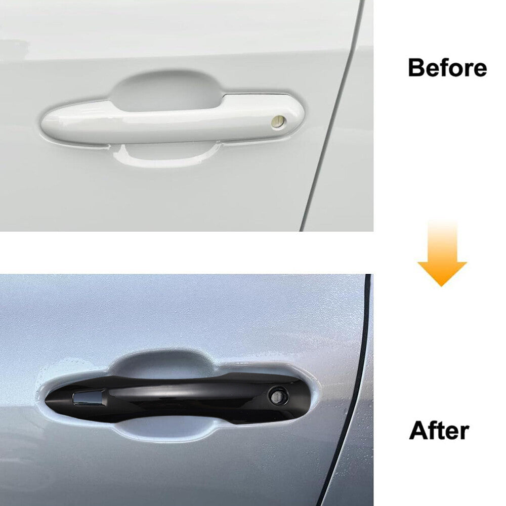 4x Glossy Black Car Door Handle Cover Protector for Toyota Camry18-23,22RAV4