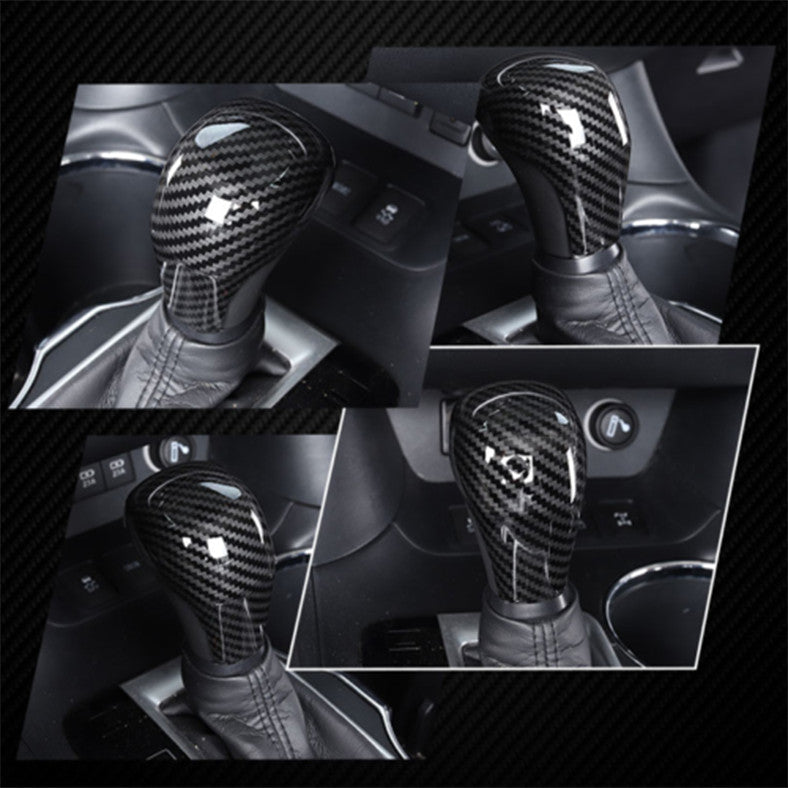 Carbon fiber Gear Lever Shift Knob Cover Trim caps for Toyota Highlander 2014-19