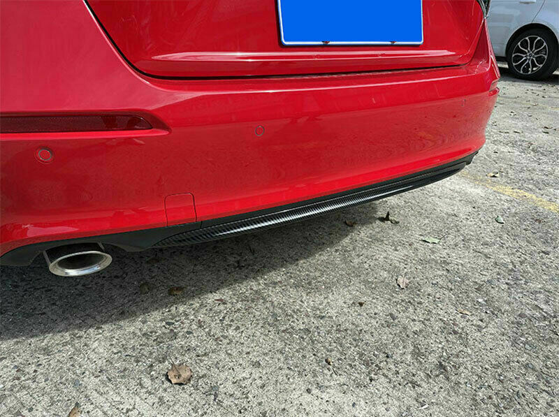 for Honda for Civic 11th 2022-2023 Carbon Fiber Rear Bumper Bottom Strip Cover Trim
