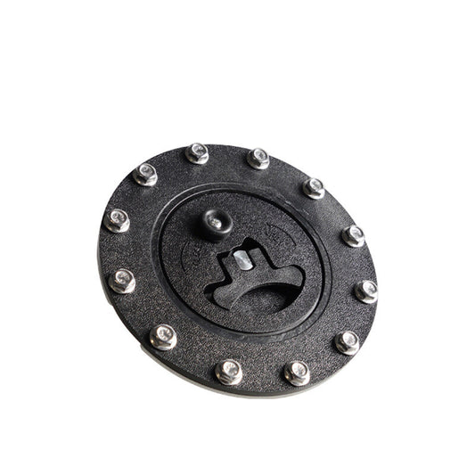 Billet Aluminum Easy Fill Fuel Cell Gas Cap With 12 Hole Cell Bung Gasket Sliver