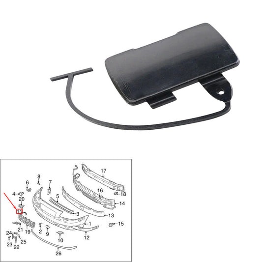 Front Bumper Tow Hook Eye Lid Cover Unpainted Plastic For S80 2004-2006 Q