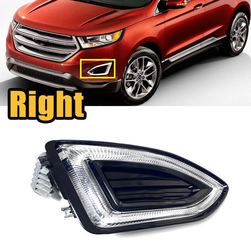 for Ford Edge 2015-2018 Right Passenger Side Front LED Bumper Fog Light Lamp DRL