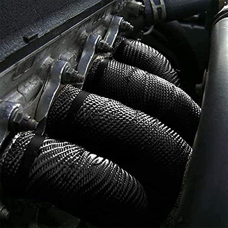2-inch x 16.5-foot exhaust heat-wrapped fiberglass heat-resistant roller suitable for cars and motorcycles.