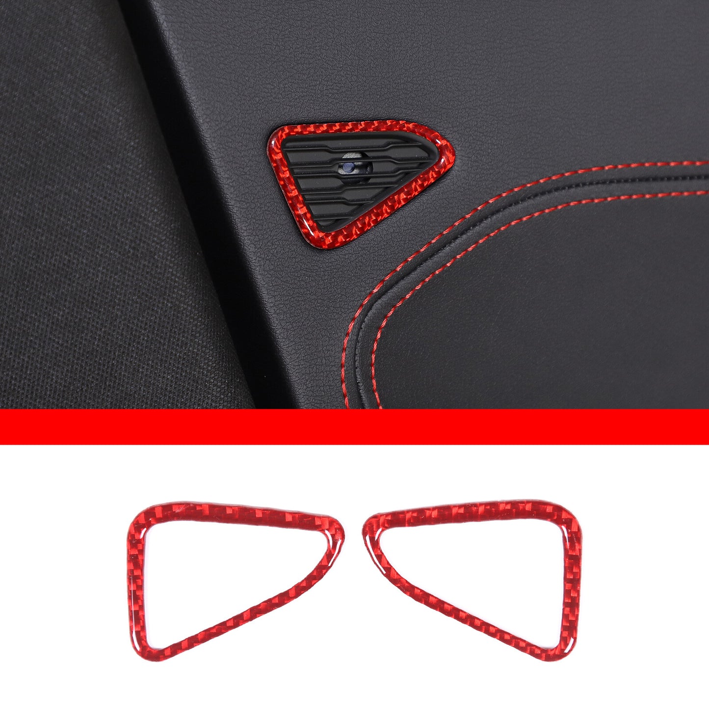 Carbon fiber front door speaker frame decorative stickers for Corvette C8 Z06 2020 - 2023 n