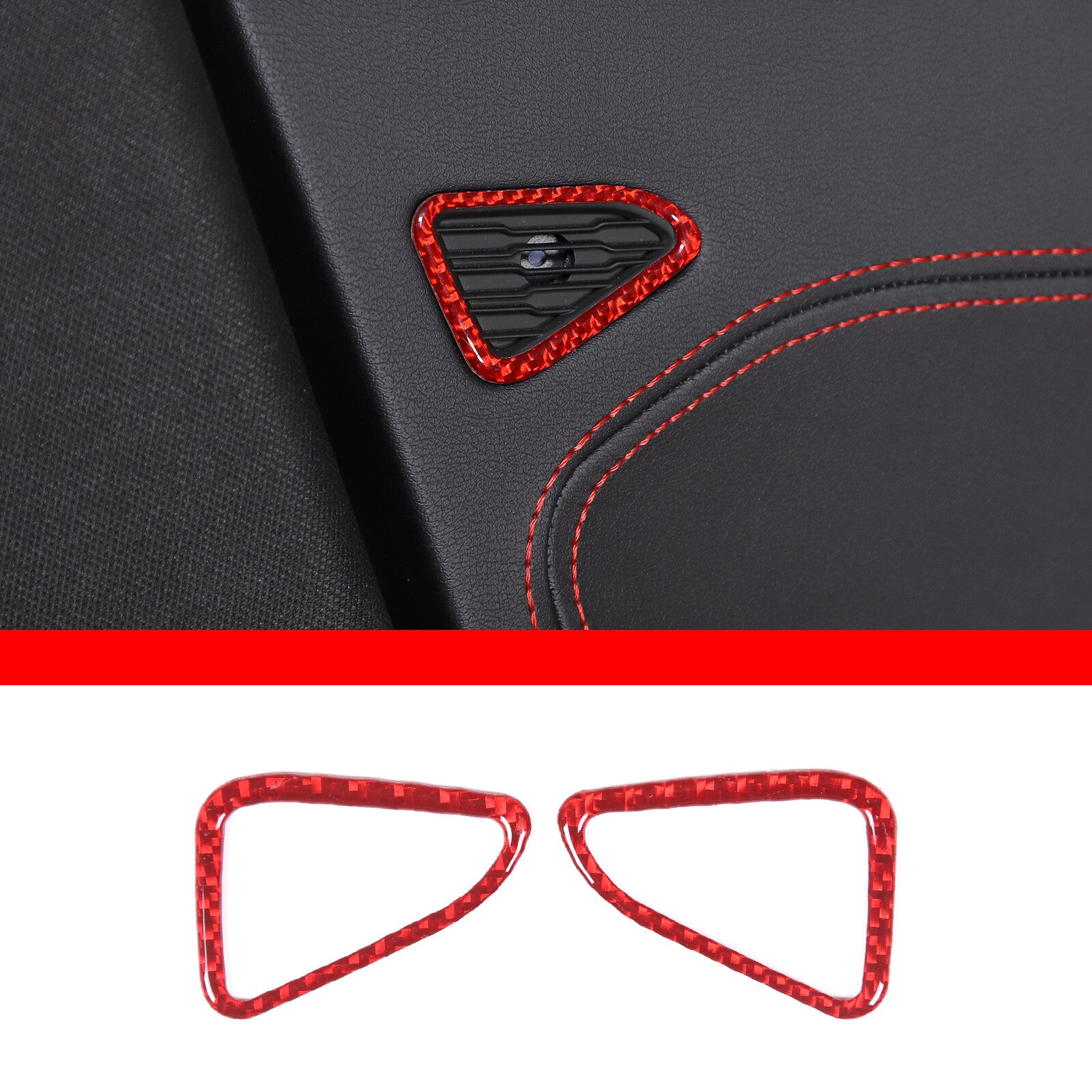 Carbon fiber front door speaker frame decorative stickers for Corvette C8 Z06 2020 - 2023 n