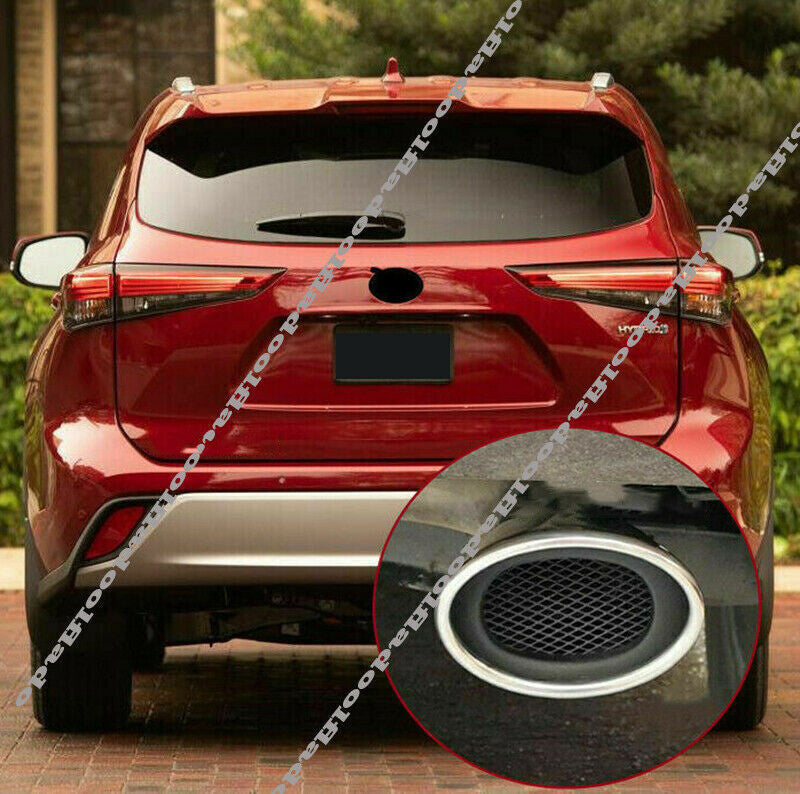 for Toyota Highlander 20-2024 Chrome Exhaust Muffler Tail Pipe Tip Tailpipe Trim