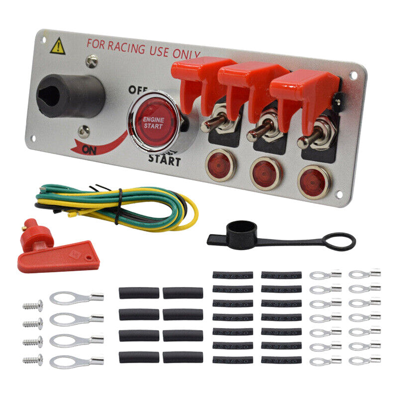 in 1 Ignition Toggle Switch Panel Engine Start Push Button for Racing Car Part v