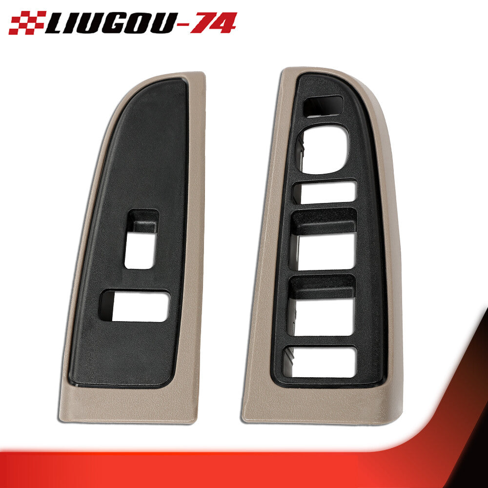 New front window switch decorative frame set suitable for 03-07 Silverado for Sierra Brown 2-piece- v