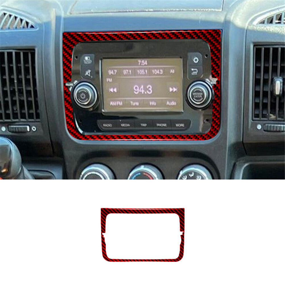 Red Carbon Fiber Rear for Seat Storage Side Frame Trim for Dodge Durango 2014-2020 v