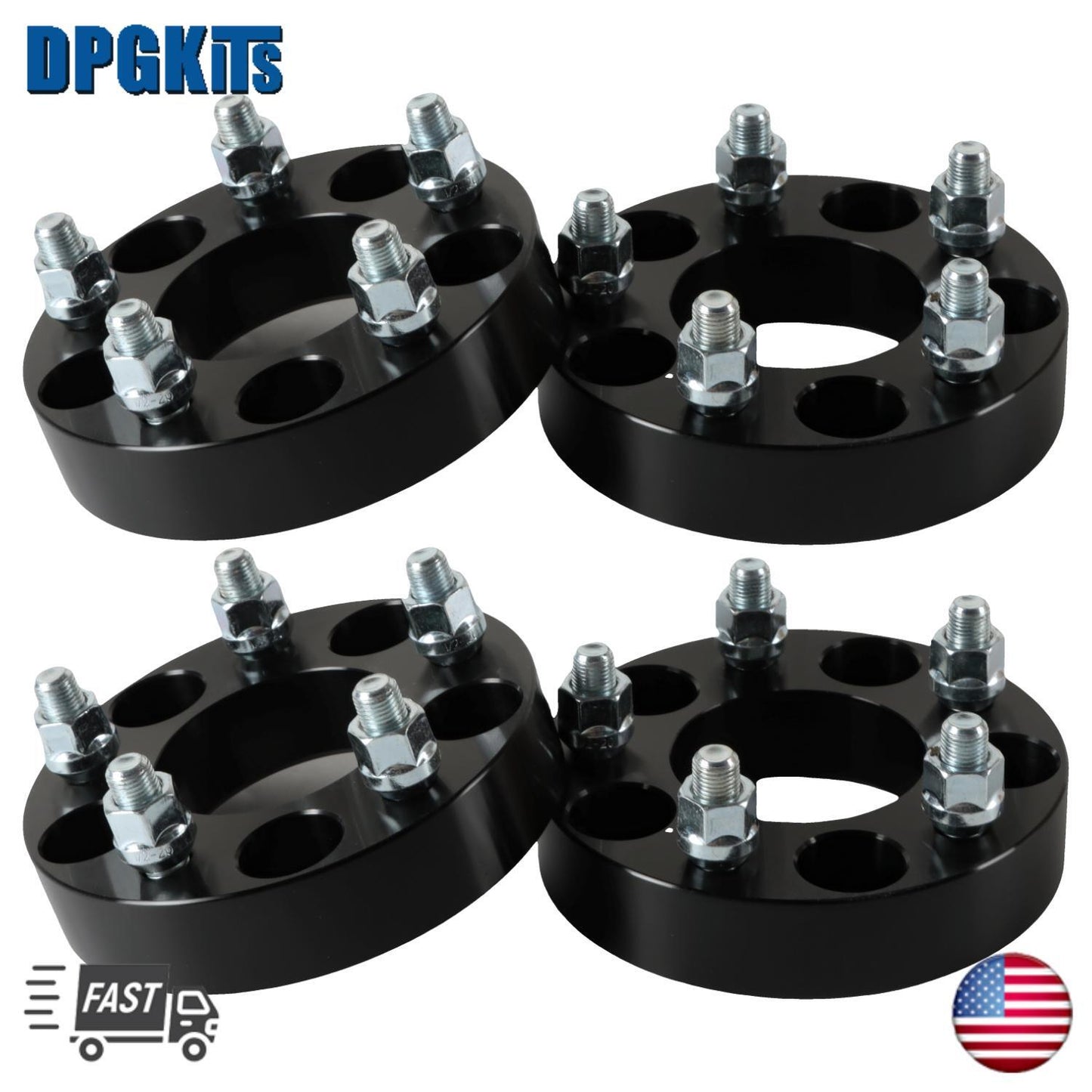 4X Wheel Spacers Adapters 5X4.5 1.25 | Stud Size 1/2x20 71.5mm