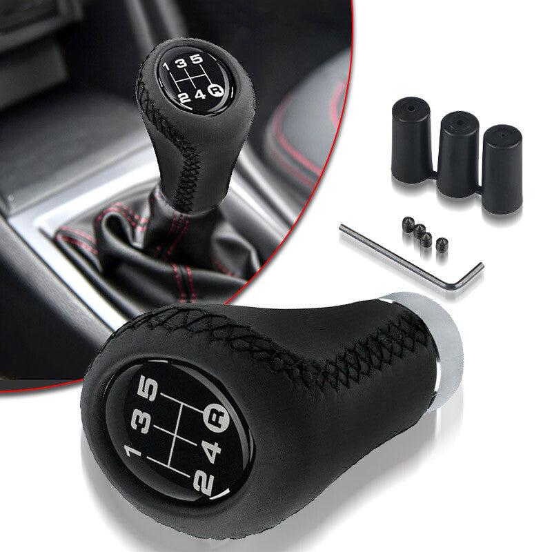 New 5-Speed Manual Car Shift Knob Gear Stick Shifter Lever Leather Universal