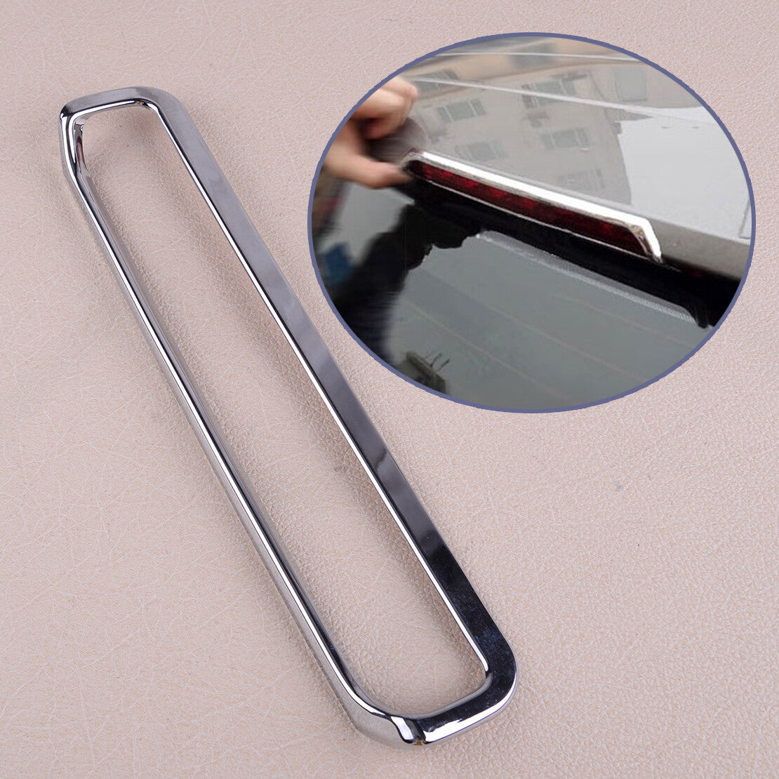 Chrome Rear Spoiler Brake Light Trim Bezel Frame Fit for Opel for Vauxhall Mokka