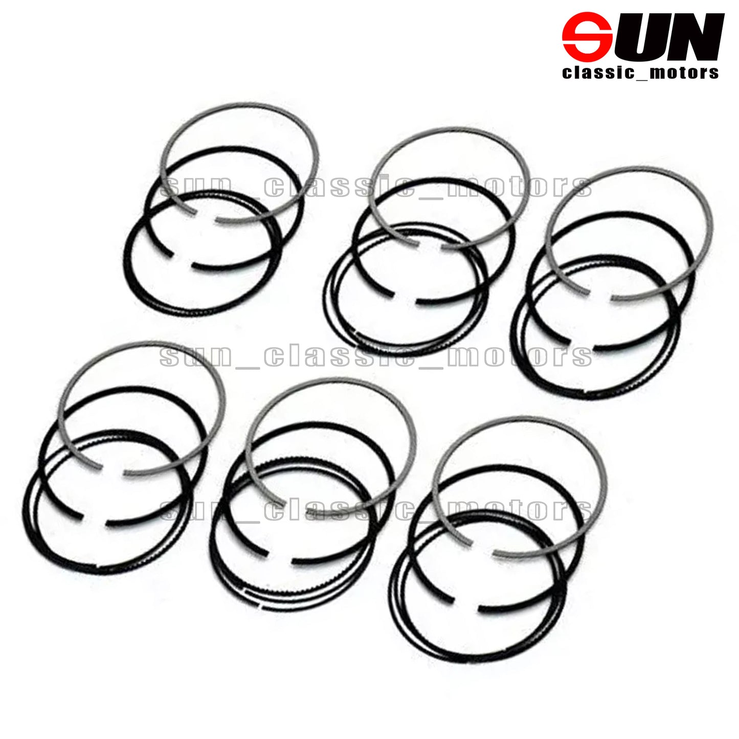 6-piece piston ring kit by for 911 Carrera S Turbo 991 997 MA1 MDA 3.8L