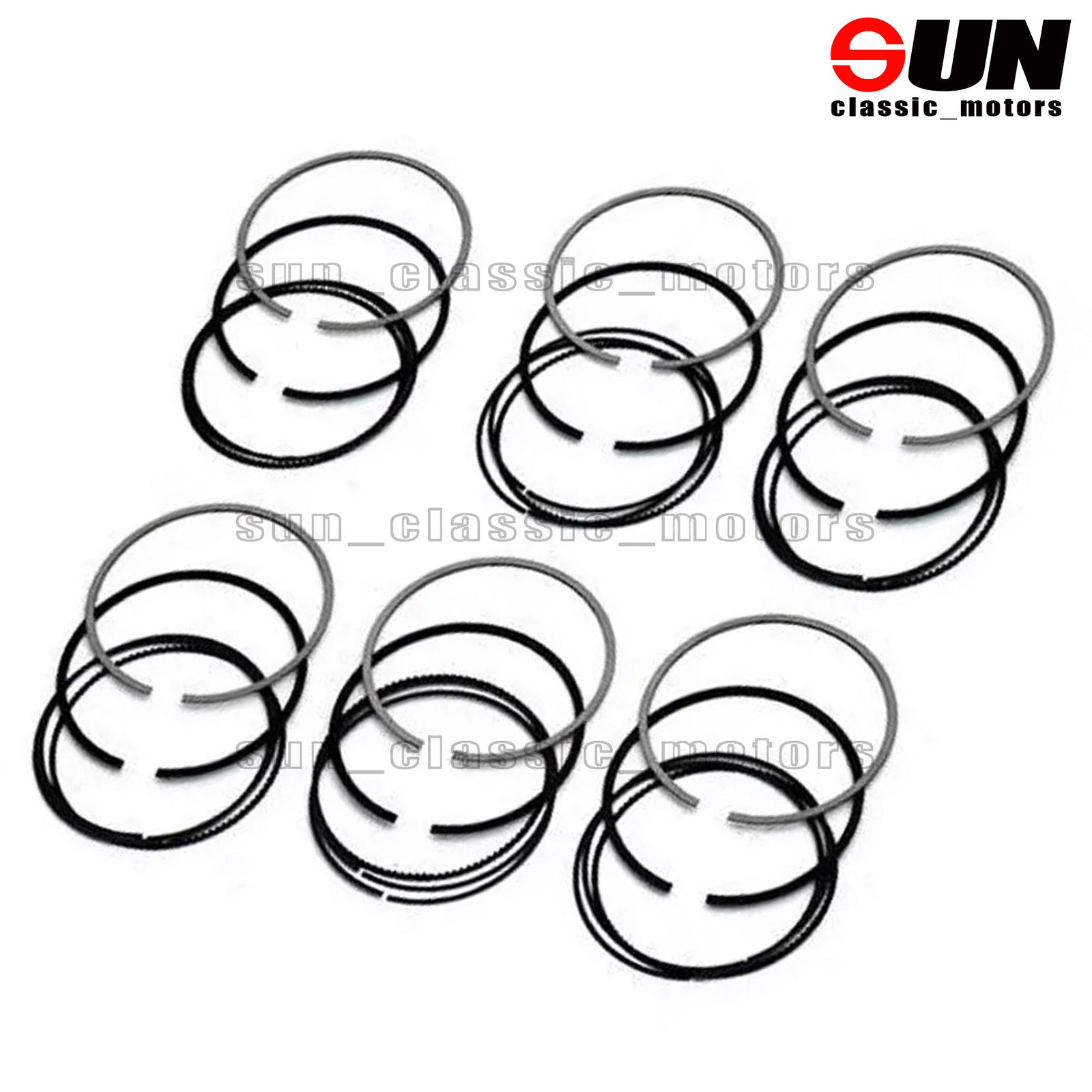 6-piece piston ring kit by for 911 Carrera S Turbo 991 997 MA1 MDA 3.8L