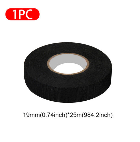 Car Self Adhesive Tape Soundproof Heat Shield Cable Wiring Harness Tapes Black