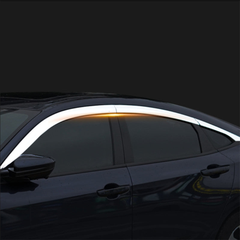 for Honda for Civic sedan 2016-2021 silver Door Visor Vent Shade Rain Window Guard