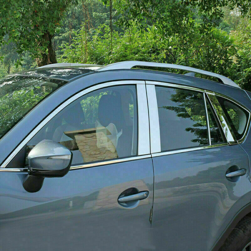 22x for Mazda CX-5 2012-2016 Steel Chrome Full WindowPost Strip Sill cover trim