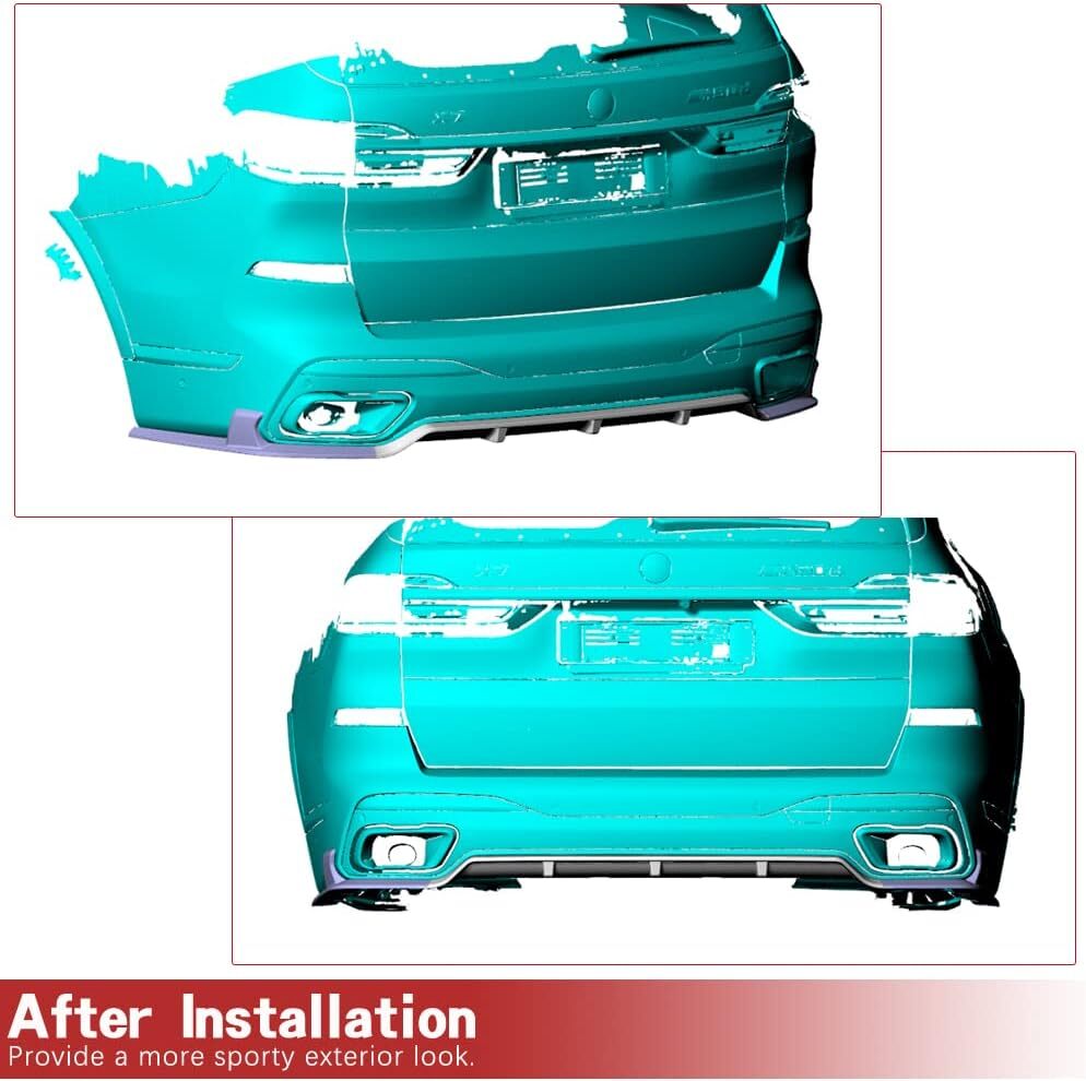 Suitable for 2019 - 25 for BMW X7 G07 M50 M Sport GT Style Rear Bumper Diffuser Kit Gloss Black Q