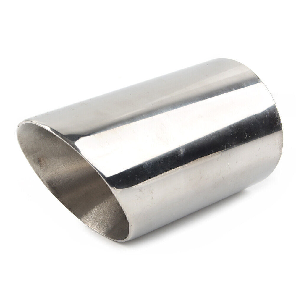 Stainless Steel Car Rear Dual Exhaust Pipe Tail Muffler Tip Throat Tailpipe 89mm
