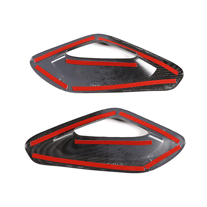 2-Piece Glossy ABS Carbon Fiber Car Console Handle Side Covers for GLE GLS 20-21- n