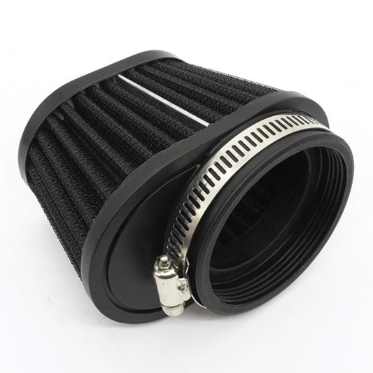 2Pcs 2.35in Motorcycle Air Carburetor Filters Metal Funnels Accessories Black Q