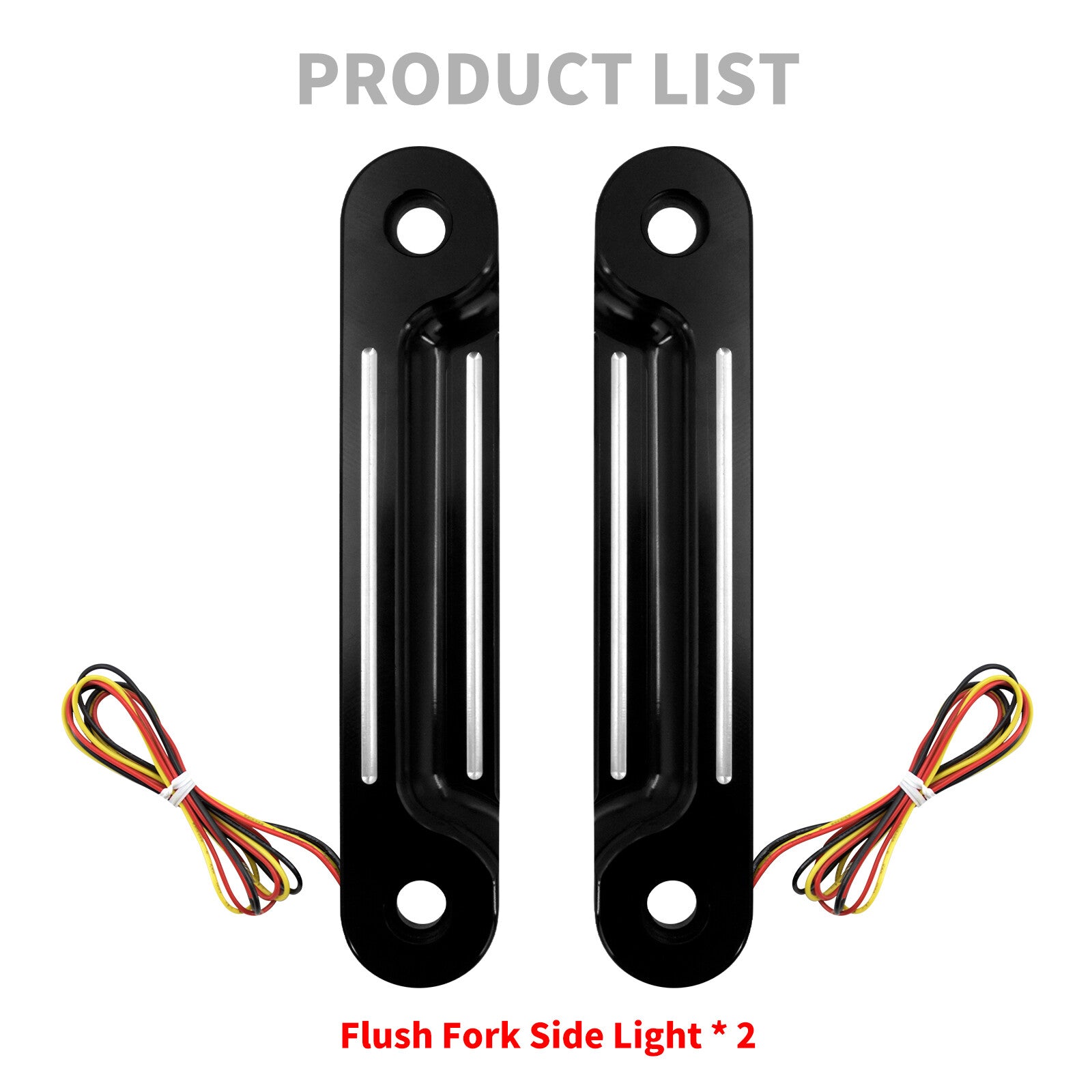 Black LED Flush Fork Turn Signal Side Light for Harley Road Electra Glide 98-23